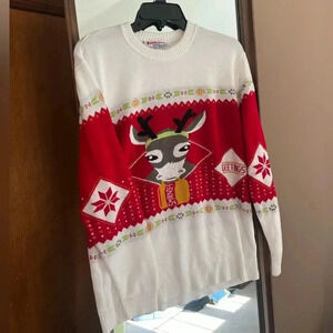 Smirnoff Vodka Ugly Christmas Sweater Holiday Reindeer Mule Tide Size M